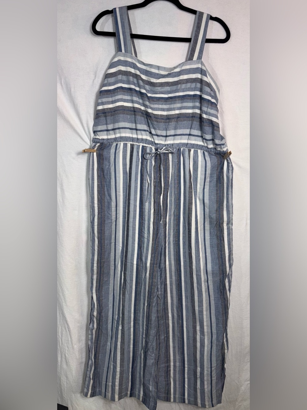 Shoreline Wide leg Sleeveless Striped Blue & White Jumper Size 2X